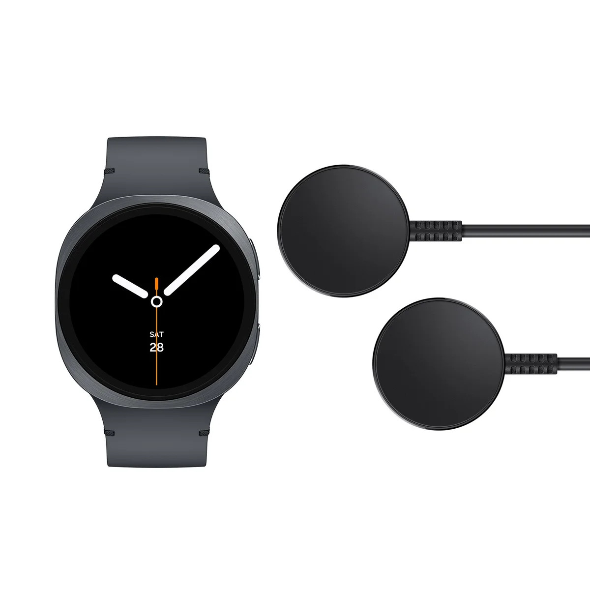 Samsung Galaxy Watch 8 44mm Graphite Smartwatch Two Chargers SM-L330NDACXAA 2025