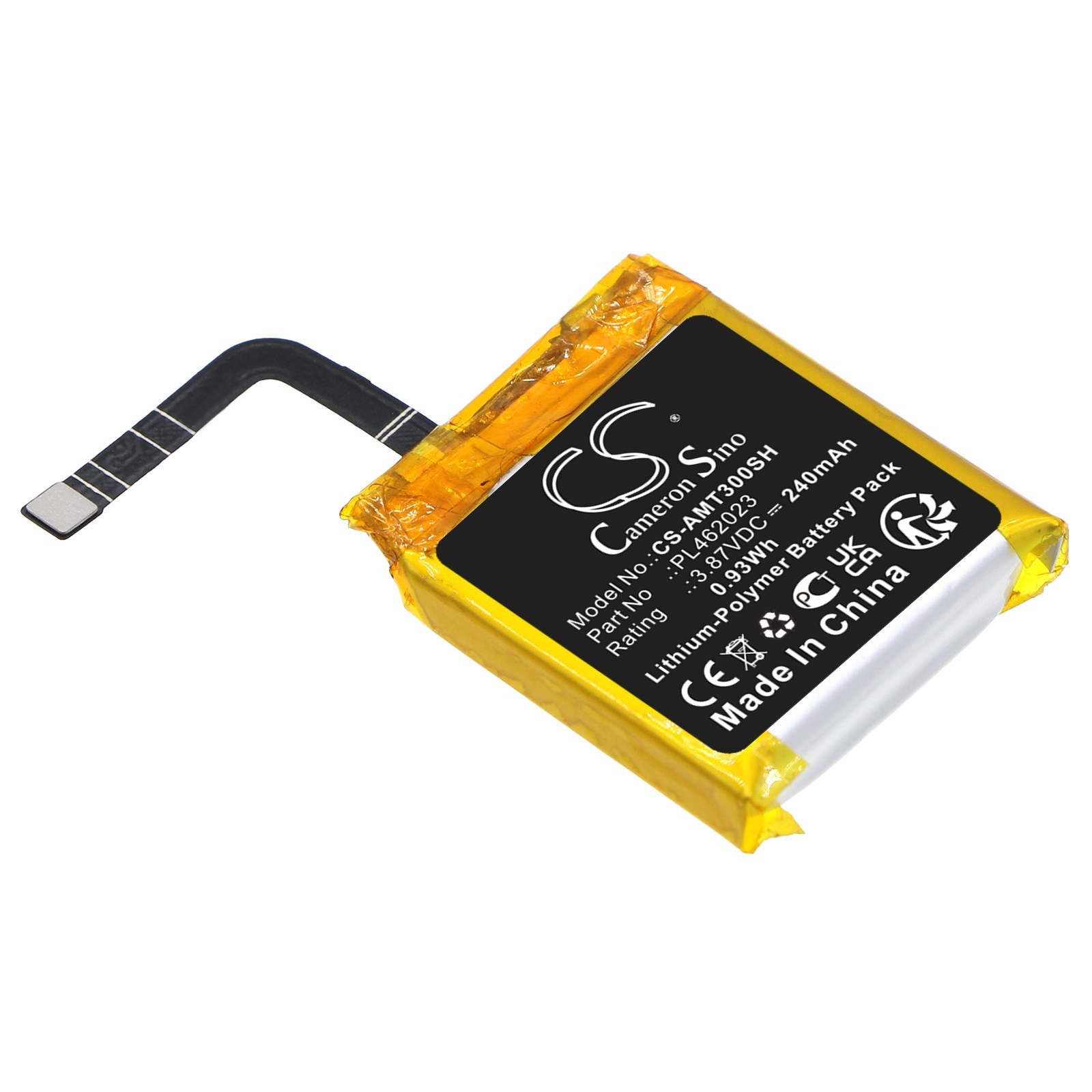 BATTERIE 240mAh Li-Polymer Type PL462023 For Amazfit GTS 3 A2035