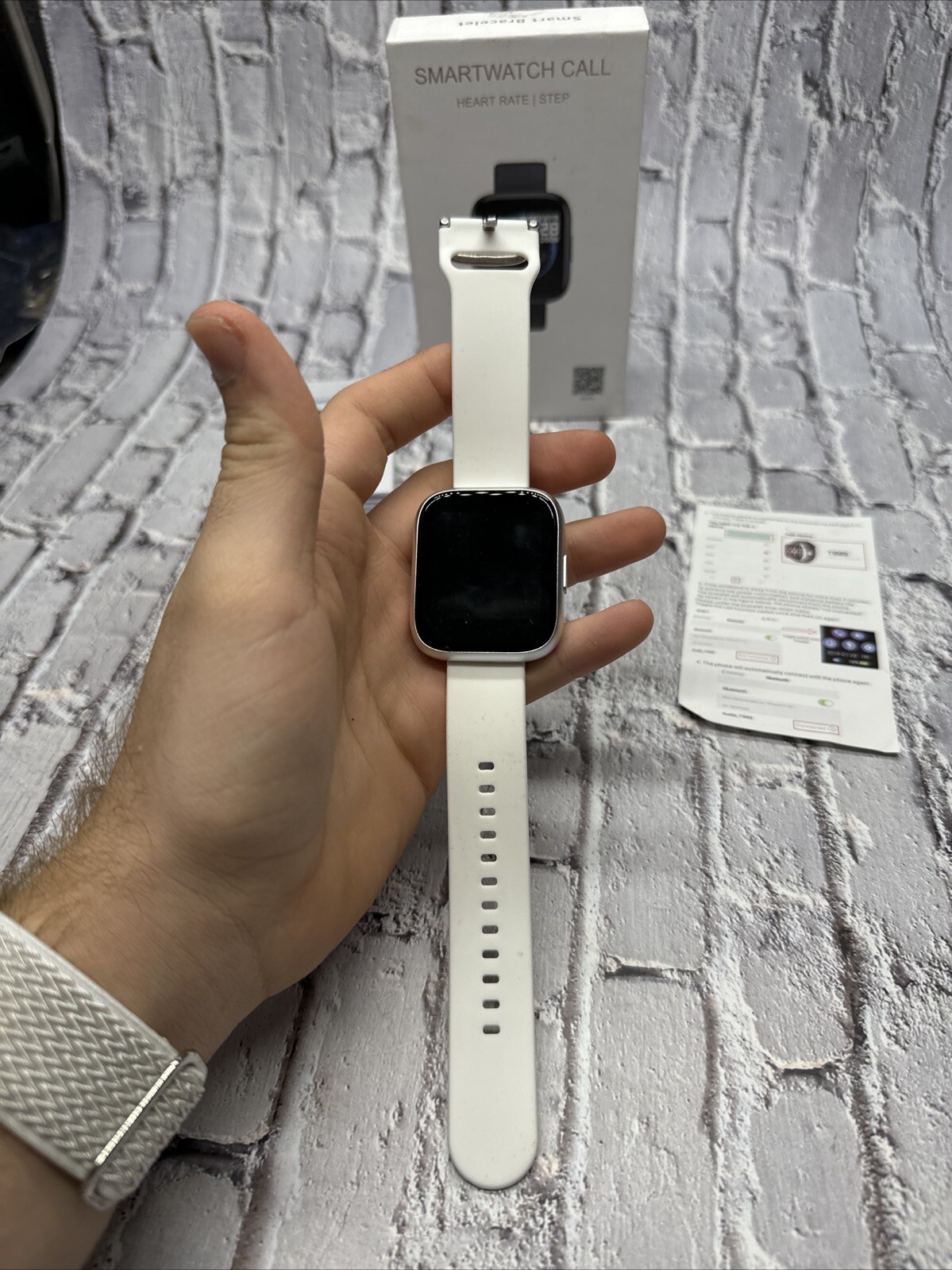 Silver Unisex Adults Heart Rate Monitor Bluetooth Fitness Tracker Smartwatch #D