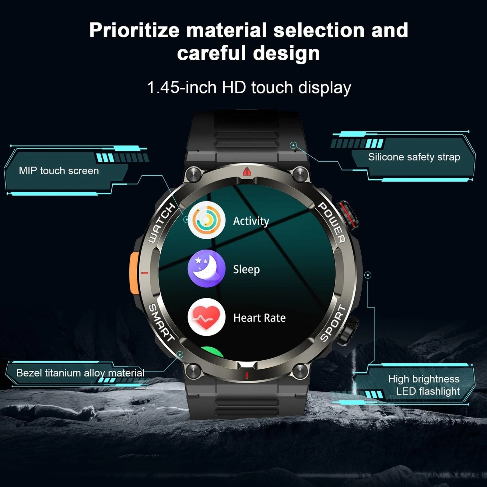 Military Smart Watches for Men (Answer/Make Calls) 2.01” Fitness Smart Watch