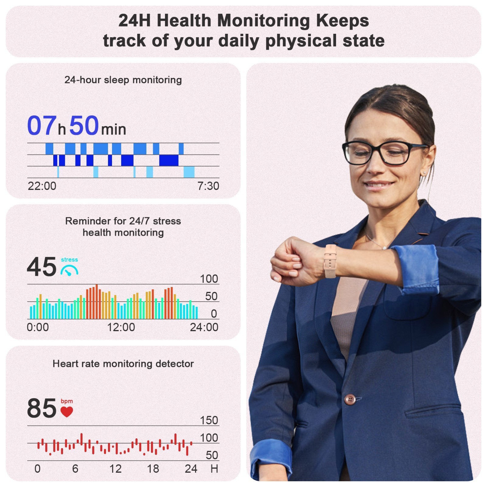 1.43” AMOLED Smart Watch for Women, Answer/Make Call Fitness Tracker Pedometer