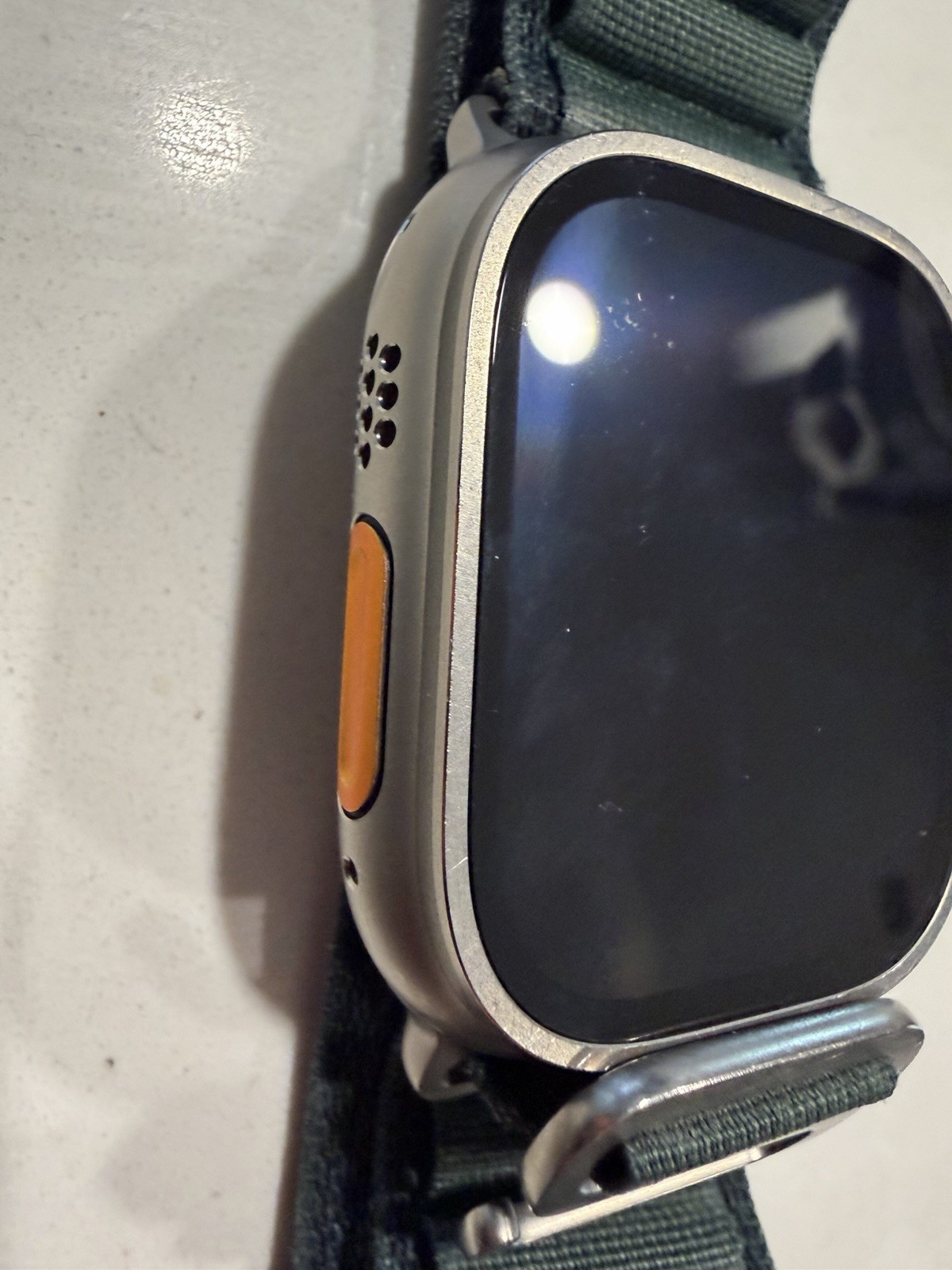 Apple Watch Ultra 1 used Green Alpine Band Milanese Loop 49mm