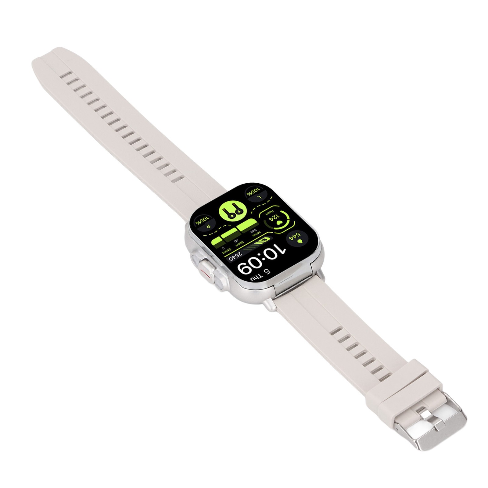 2 In 1 Smart Watch With Earbuds 2.01 Inch HD Touch Screen Bluetooth Call Fi XYJM