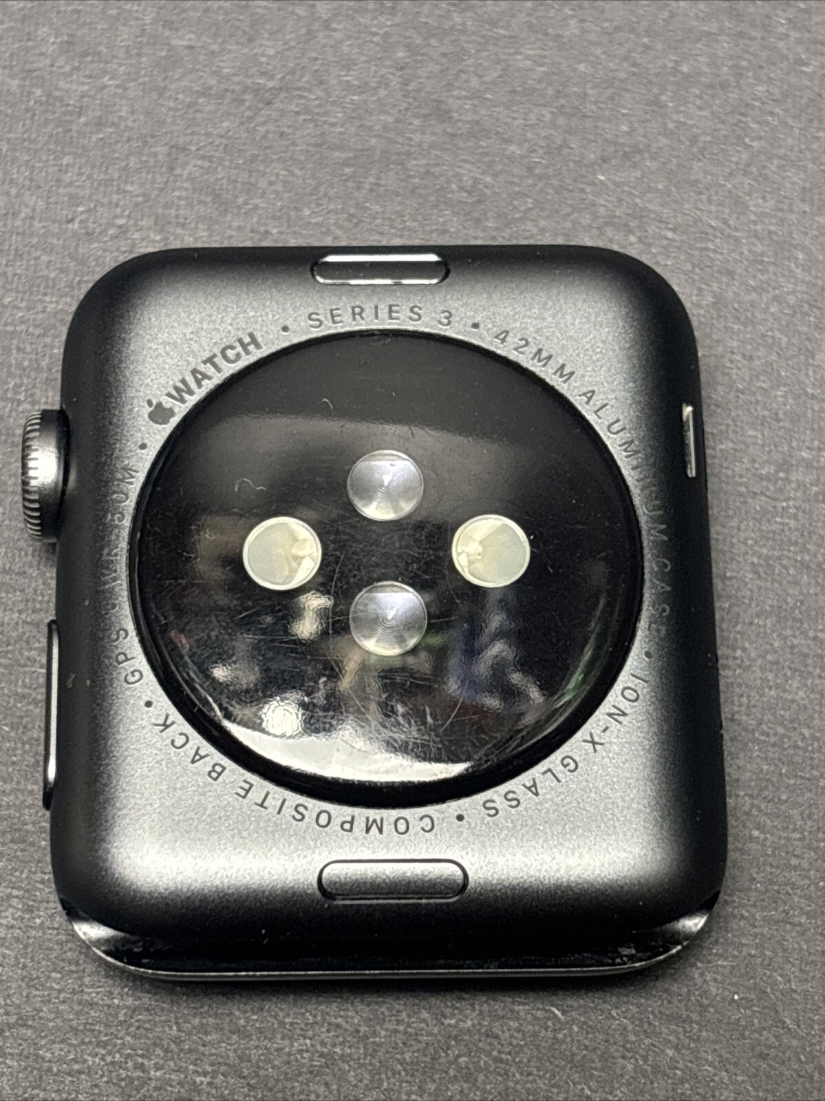 PARTS ONLY Apple Watch Series 3 42mm Space Gray A1859 Aluminum Case No Band