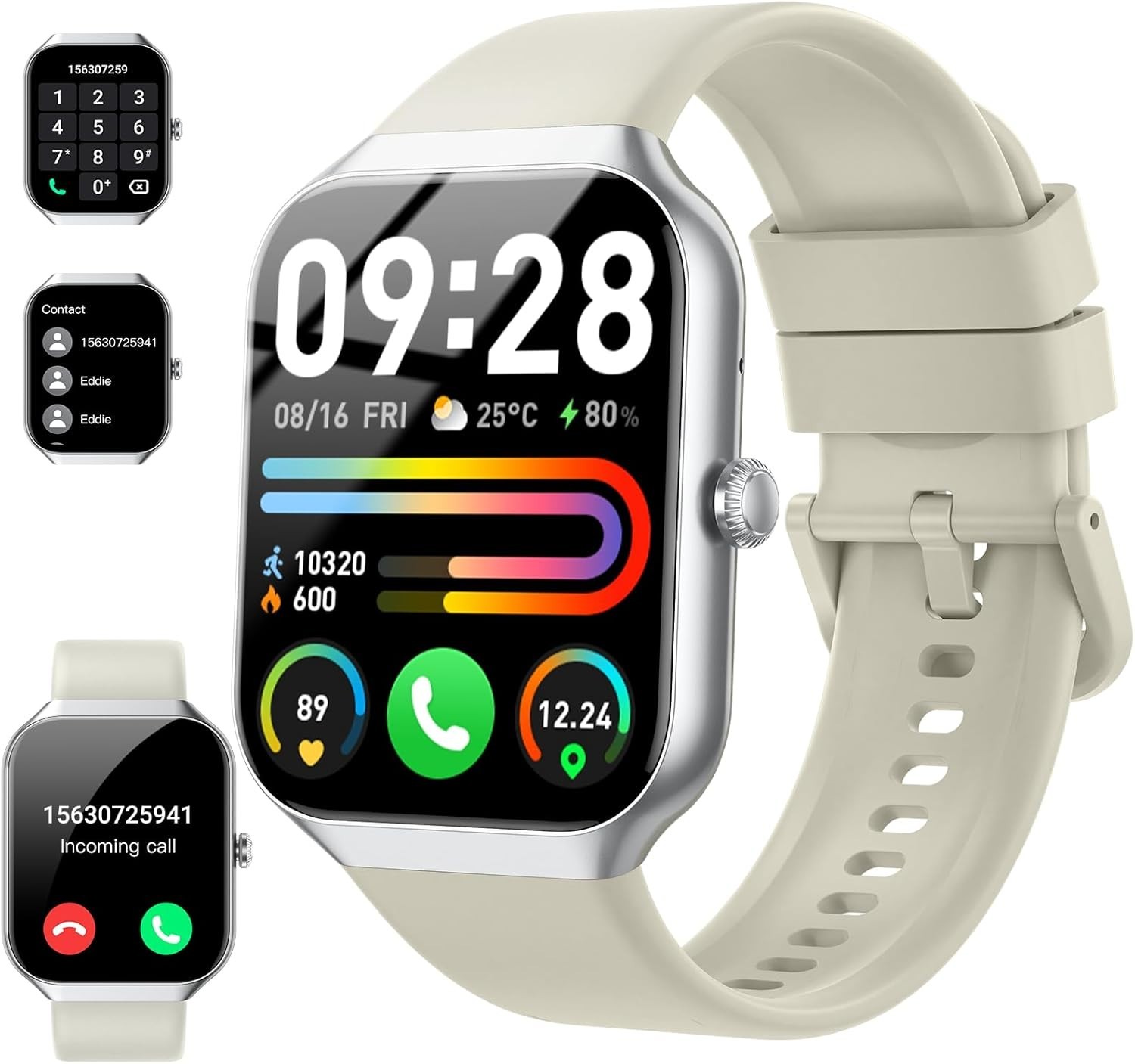 Smart Watch for Men Women(Answer/Make Call), 1.96″ HD Smartwatch 2025 Fitness
