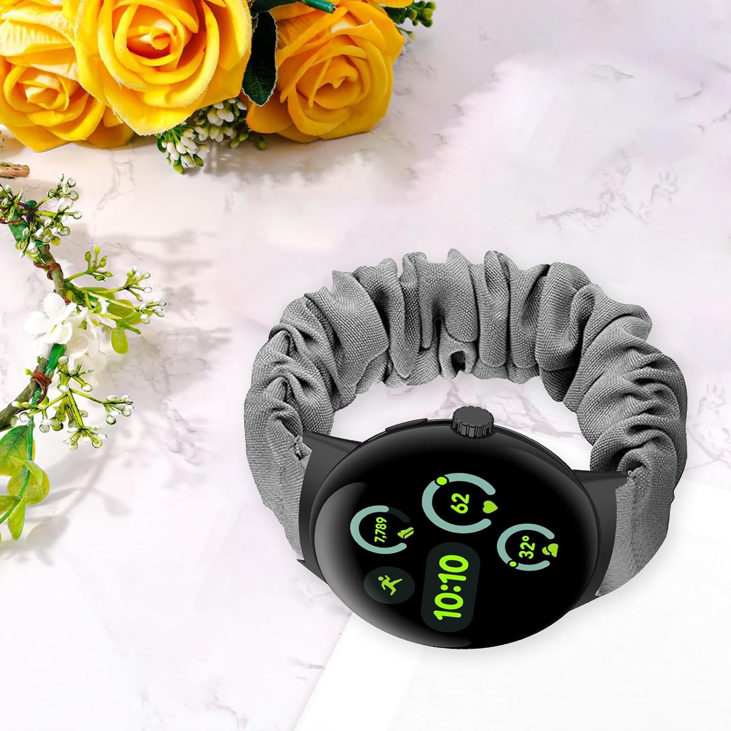 Elastic Fabric Strap Compatible with Google Pixel Watch 4 41mm/45mm