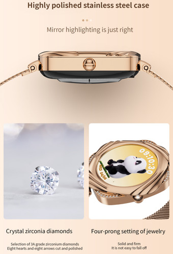 Smart Watch Stainless Steel Luxury Watch Bluetooth Call IP67 Fashion Bracelet