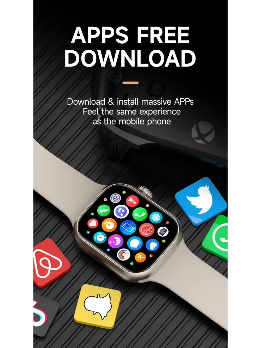 VP29 Smart Watch 5G 4G LTE Unlocked Android GPS WiFi 180° Rotating HDCamera