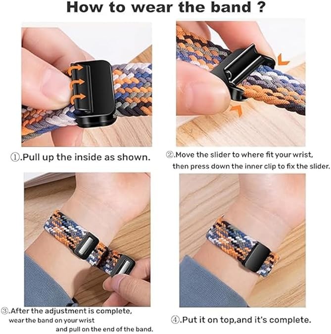 Stretchy Nylon Strap Compatible with Samsung Galaxy Fit 3 SM-R390 Elastic Loop B