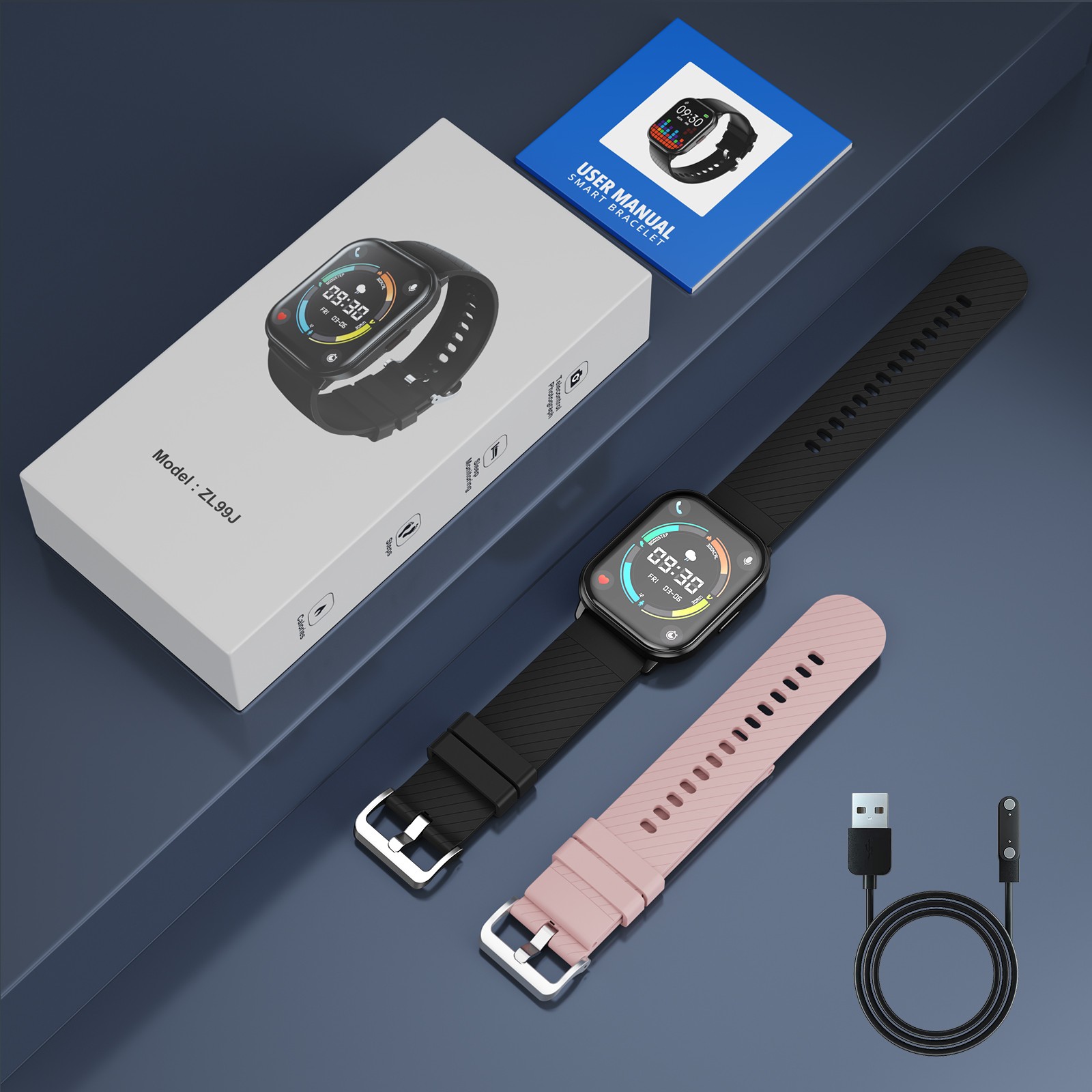 AUOSHI Smart Watch Bluetooth Call 2.01″ IP68 Fitness Tracker for Android iPhone