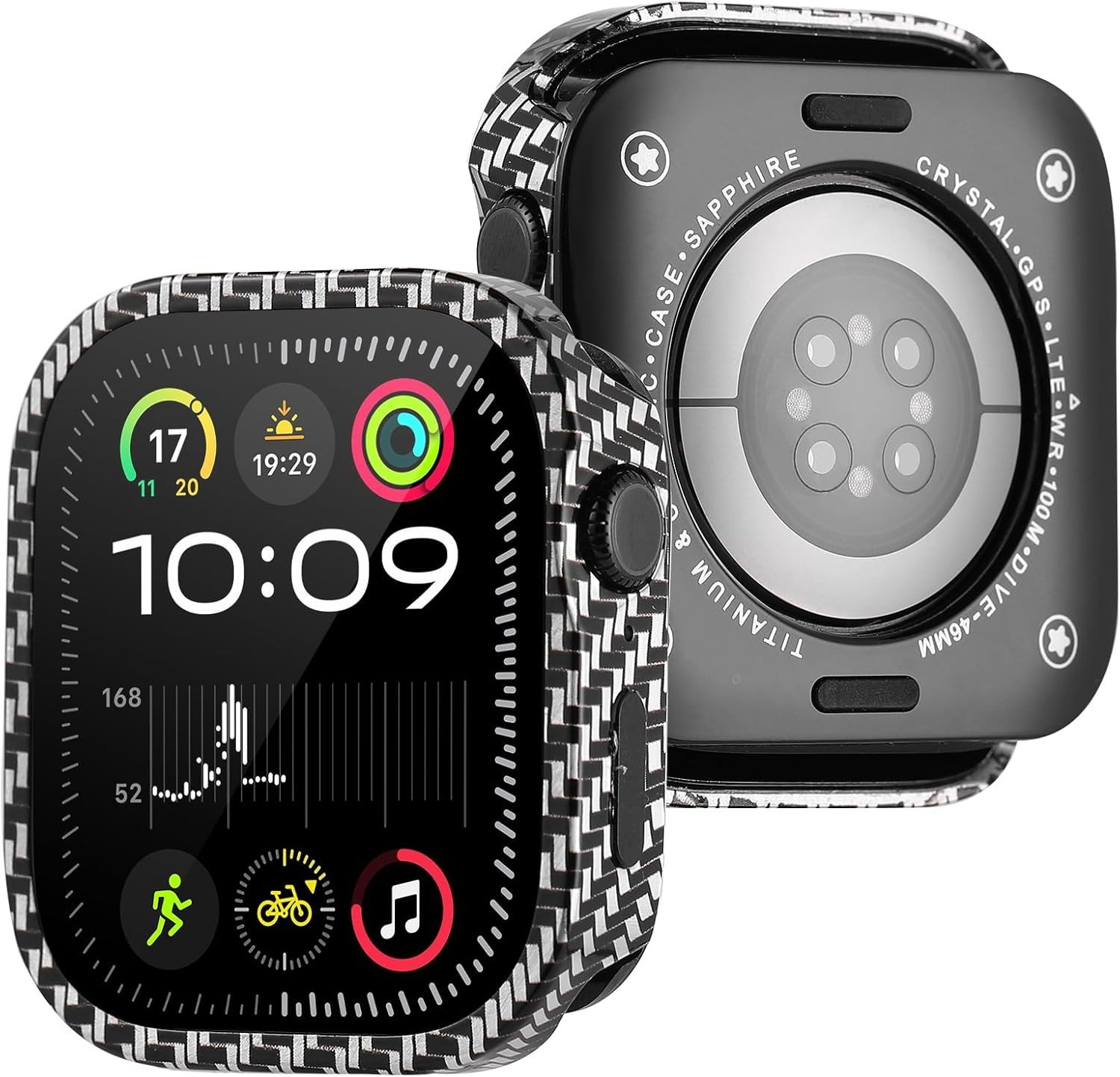 Metal Rugged Case for Apple Watch 46mm Shockproof Lightweight Bumper Cover