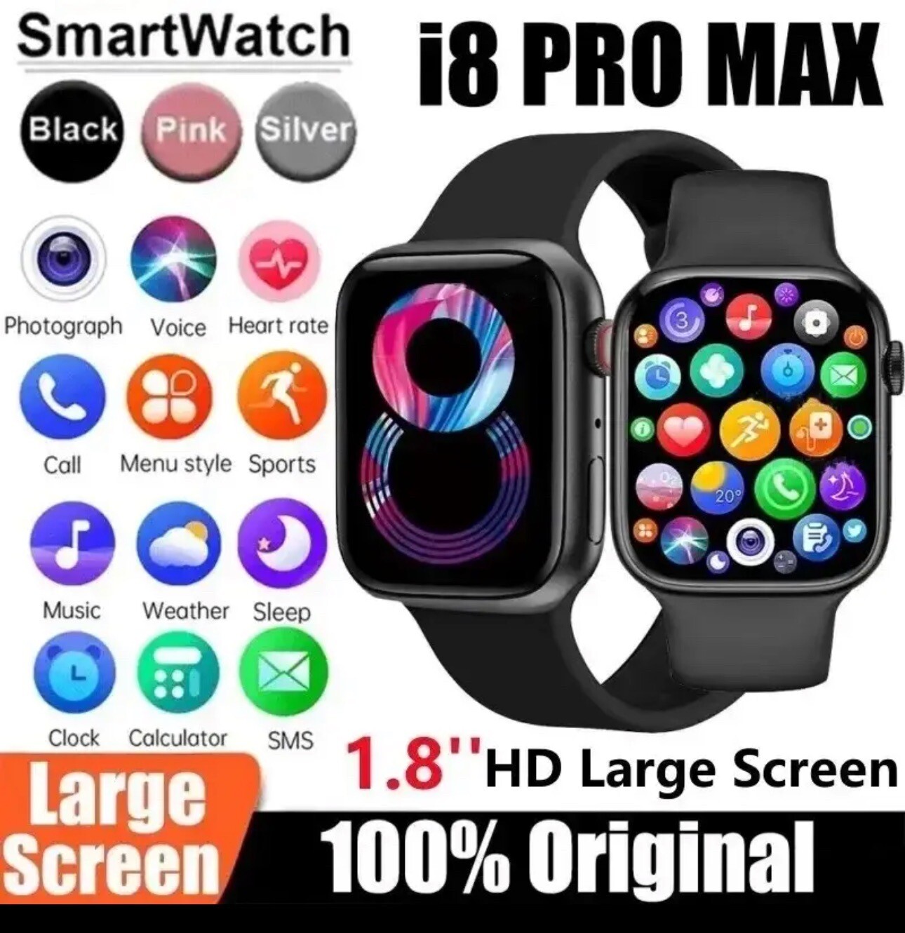 Smart Watch for Men Waterproof Smartwatch Bluetooth for iPhone Android Samsung