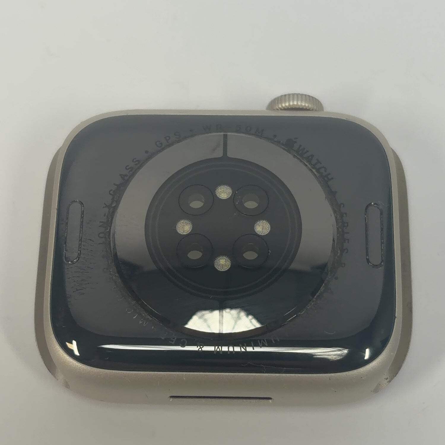GPS Only Apple Watch Series 8 45MM Starlight Aluminum MNP93LL/A Face Only