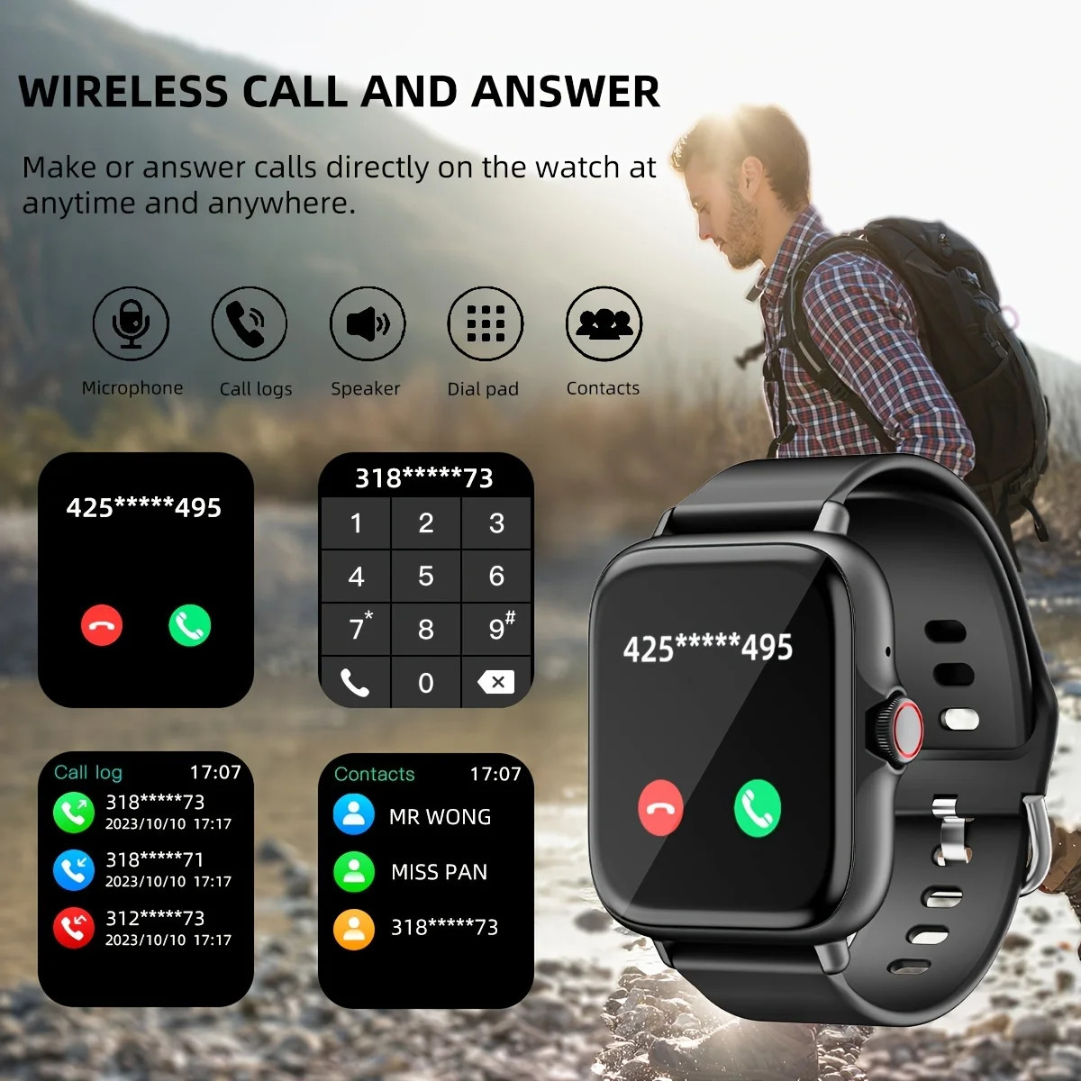 2026 New Upgrad Smart Watch For Men Women 1.83Inch Full Touch Display BT Call