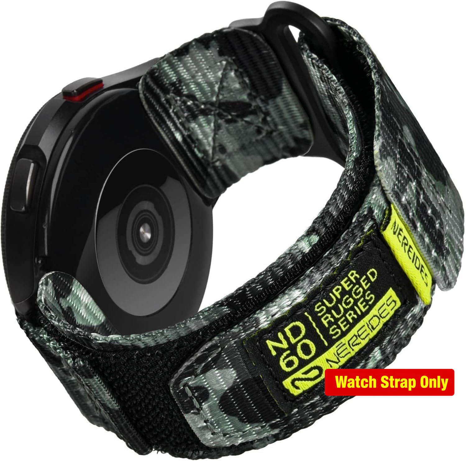 Nereides 20mm Nylon Sports Strap in Green Camo for Samsung Galaxy Watch 7 40mm