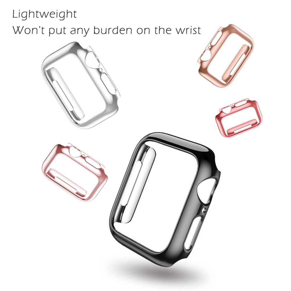 Fr Apple Watch Series 4/5/6/SE Snap On Bumper Hard Case+Screen Protector 40/44mm