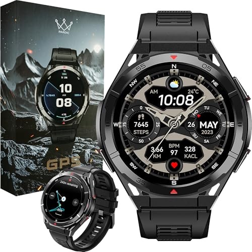 Military GPS Smart Watch: 1.43” AMOLED Always On Display, Built-In GPS,