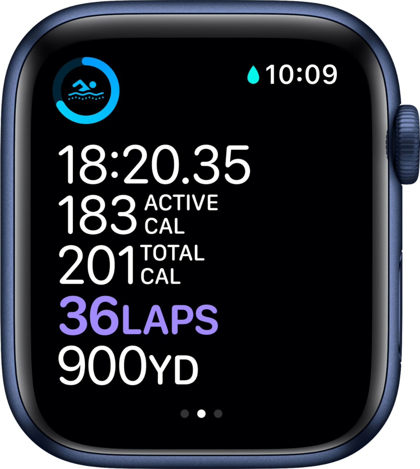 Apple Watch Series 6 (GPS) 44mm Blue Aluminum Case with Deep Navy Sport Band