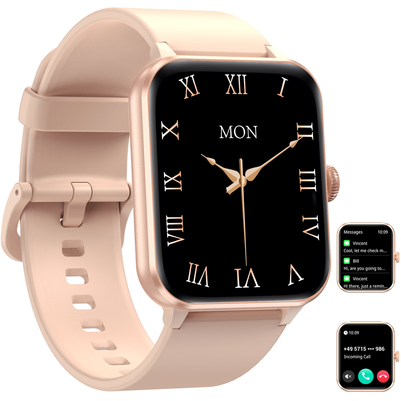Smart Watch Women with Blood Pressure Monitor Fitness Track For IOS Android
