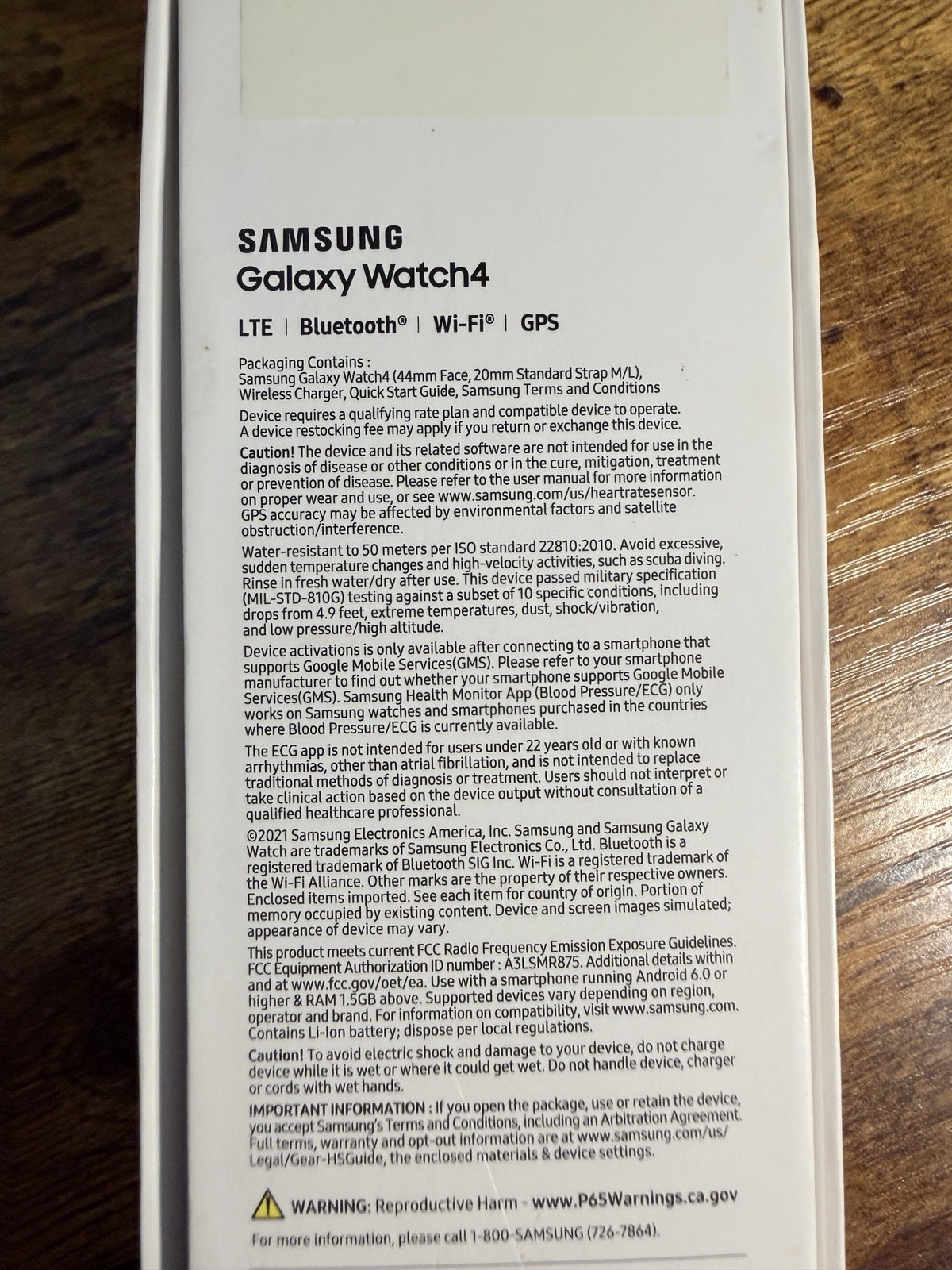 Samsung Galaxy Watch4 44mm Black Aluminum LTE Bluetooth Wi-Fi GPS Tracker