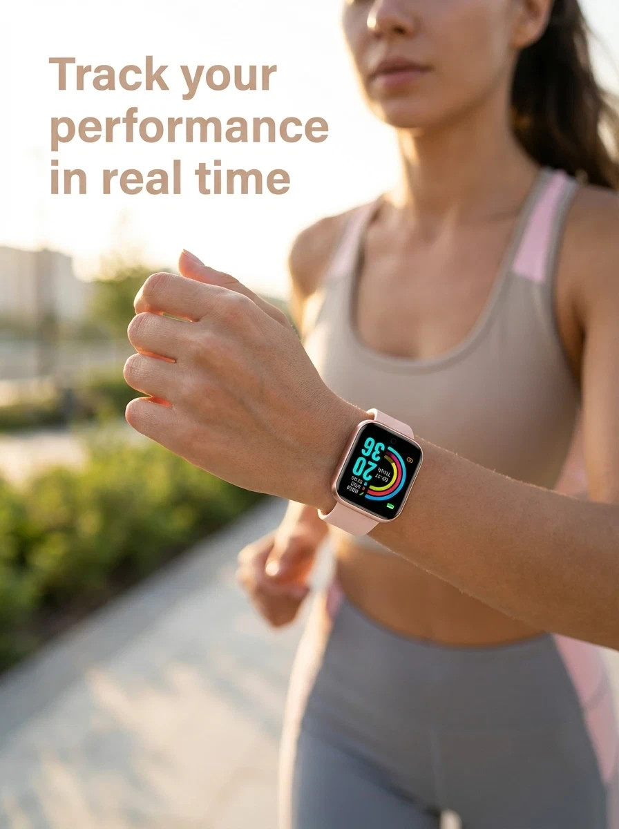 Fitness Smart Watch Activity Tracker for Android iOS Bluetooth Touch Screen