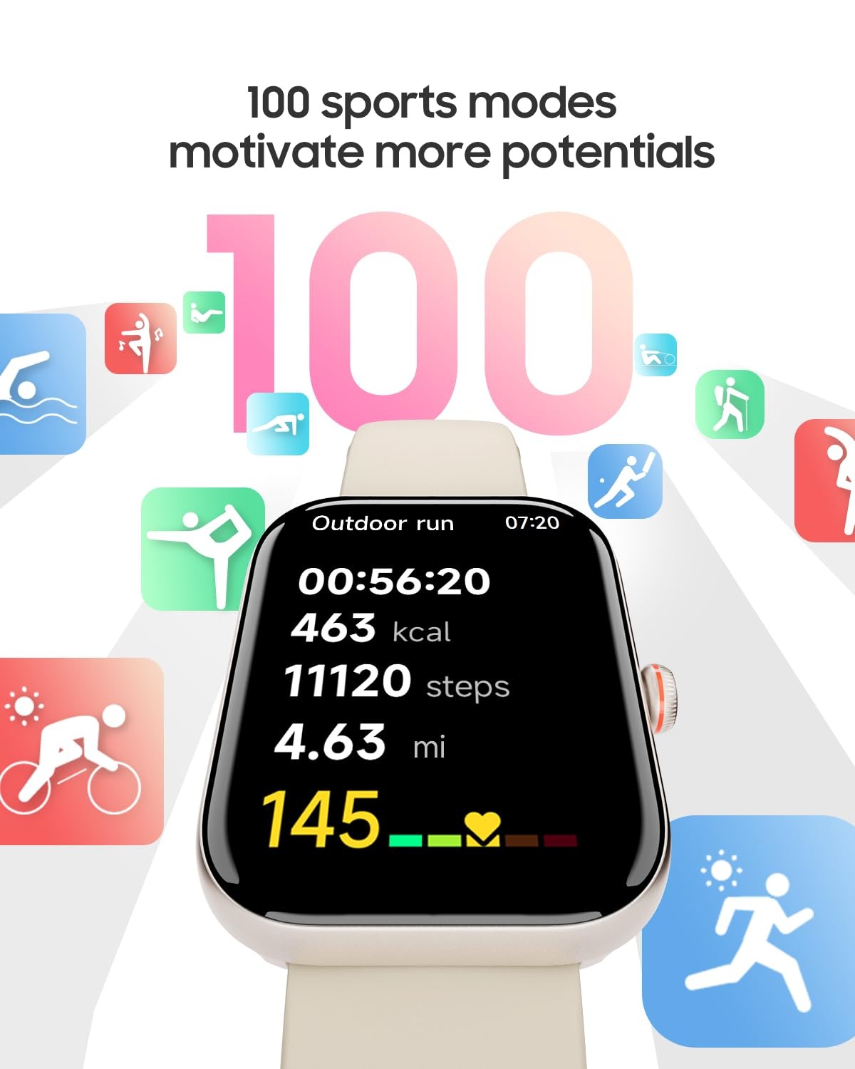 TOOBUR Smart Watch for Women, Alexa Built-in, Answer/Make Calls, 1.91″ HD Screen