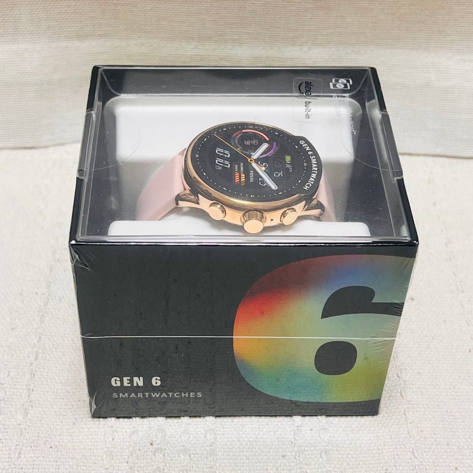 Fossil Gen 6 Wellness Women Smartwatch FTW4071 Gold Pink Silicone GPS Heart Rate