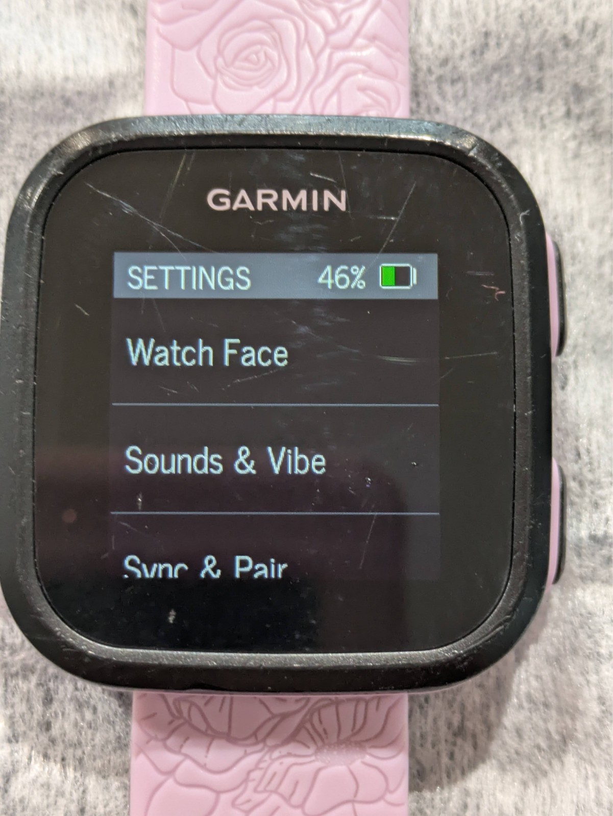 Garmin Bounce Kids Smart Watch Lilac Floral GPS Text/Voice/Track 010-02448-01