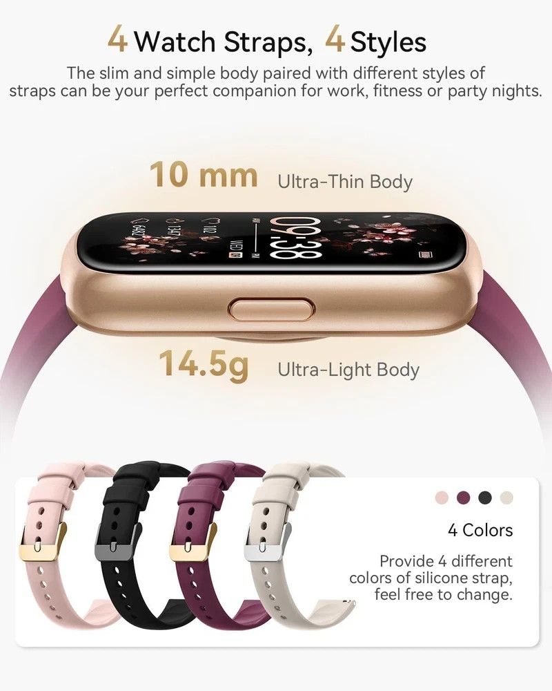 Best Fitness Tracker Watch with Notifications & Long Battery Life for Women/Men