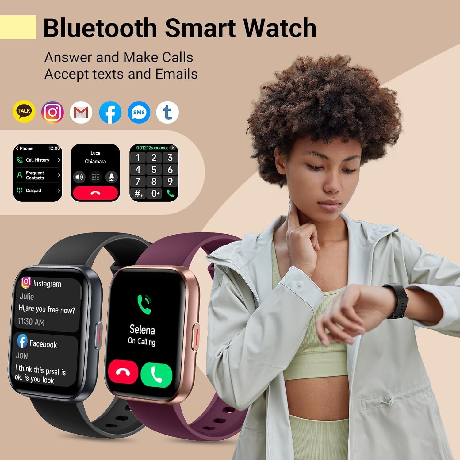 Smartwatch with Alexa – 1.8” Fitness Tracker, Heart Rate, 120 Sports Modes, …