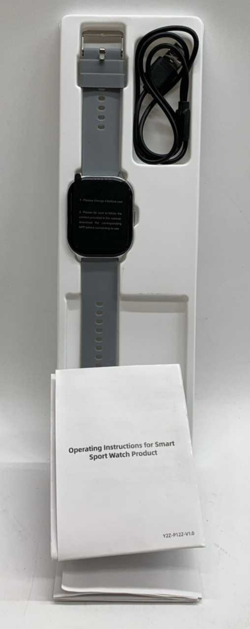 Smart Watch Heart Rate Monitor Pedometer 2.1Inch TFT 320×390 Resolution Gray