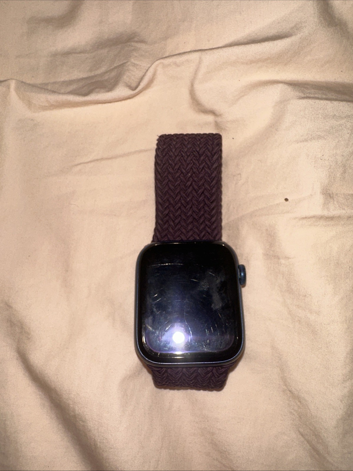 Apple Watch Series 6 44mm Blue Aluminum Case with Black Sport Band (A2292)