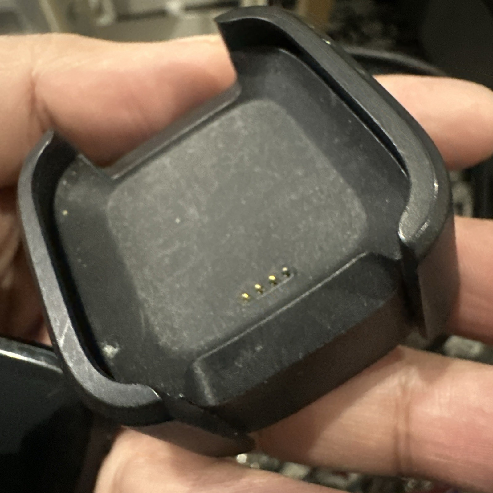 Works Fitbit Versa FB504 Smart Watch Black Case Heart Rate Monitor Runs