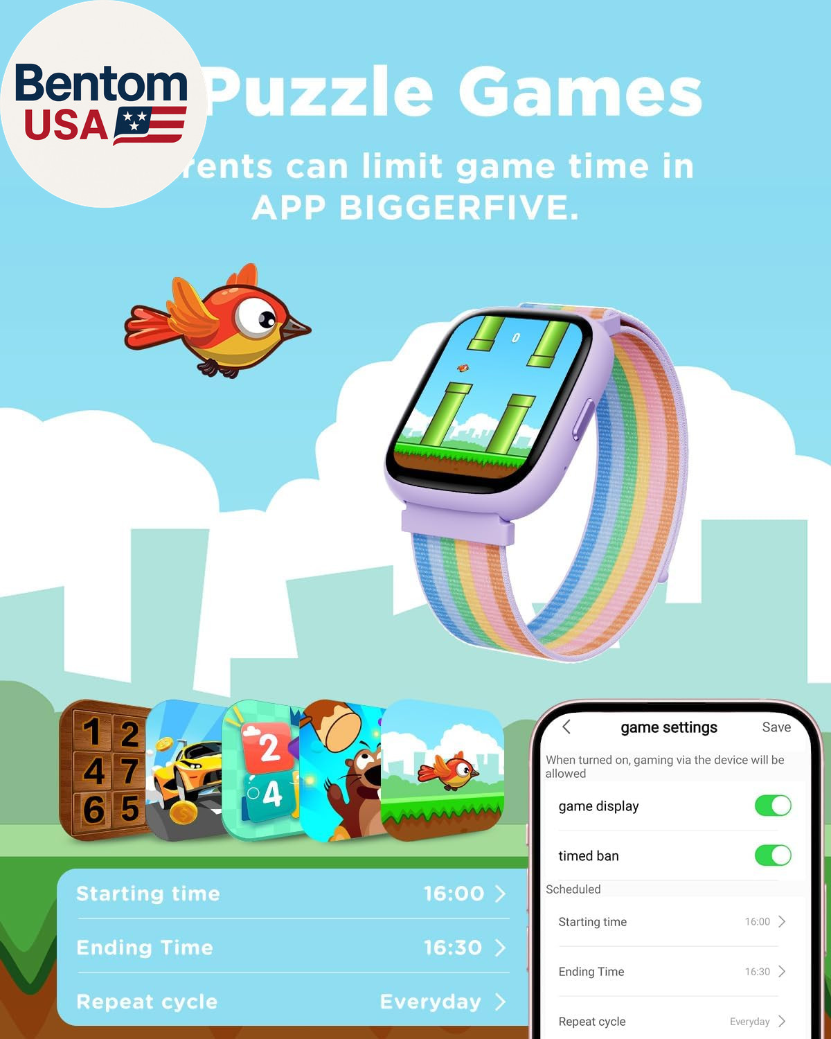 Smart Watch for Kids, 1.8″ Fitness Tracker Watch Pedometer, Heart Rate, IP68 Wat