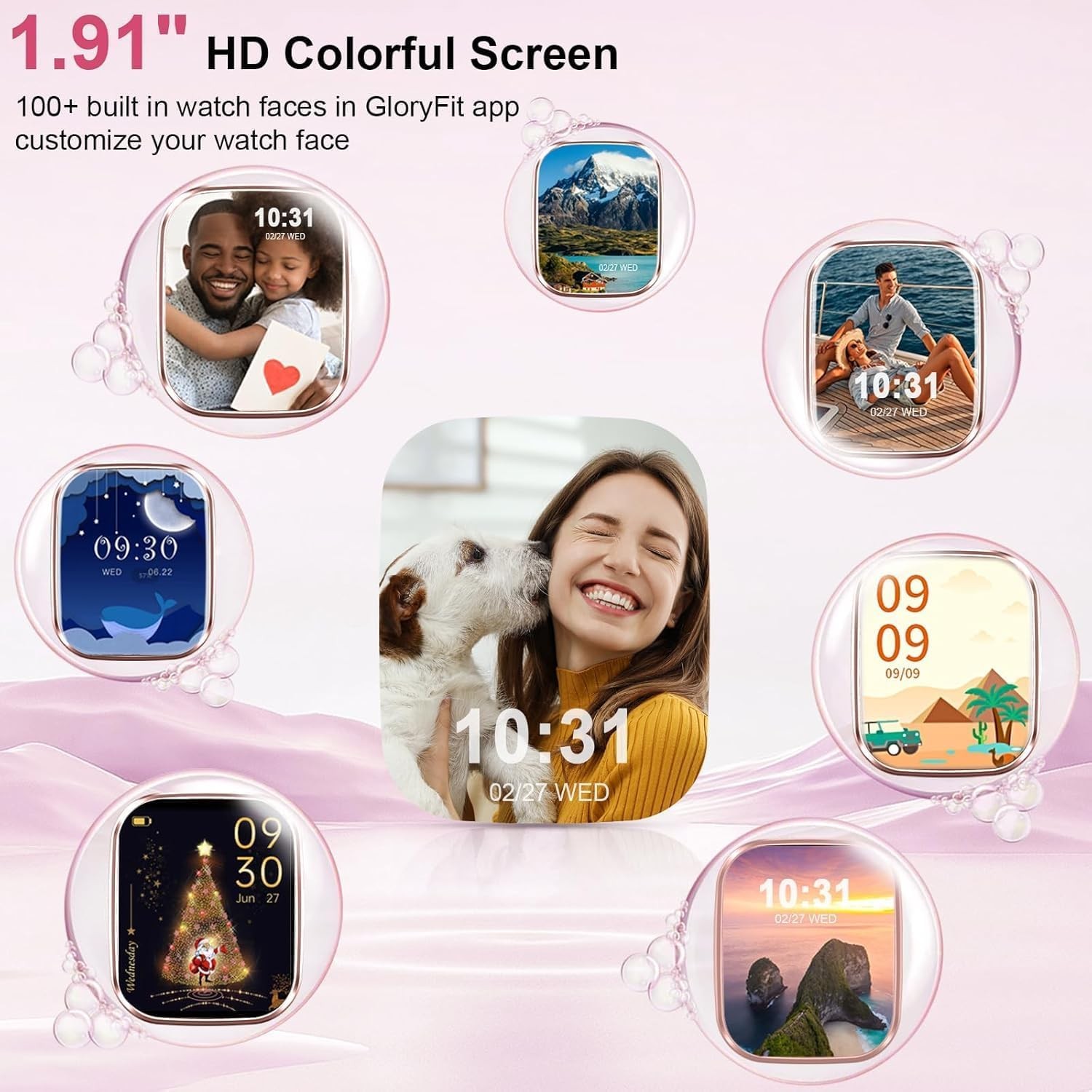 Reloj Inteligente De Pulsera Con Bluetooth Para Mujer Android / iOS iPhone 2026
