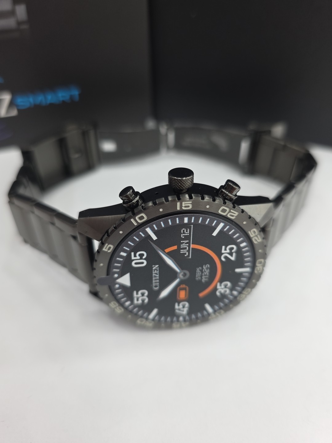 Citizen Cz Smart Watch Black Stanliess Steel 44mm Smart Touch Screen MX1017-50X