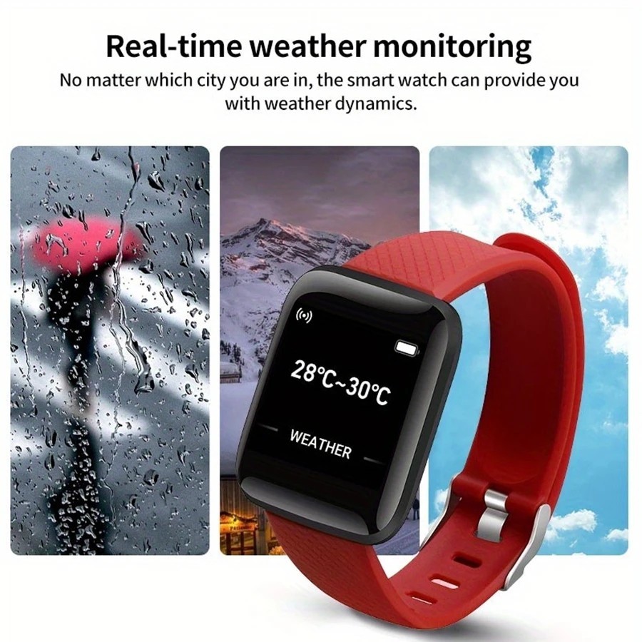 Smart Watch D13 Y68 116Plus Fitness Tracker Heart Rate Monitor Sport Smartwatch