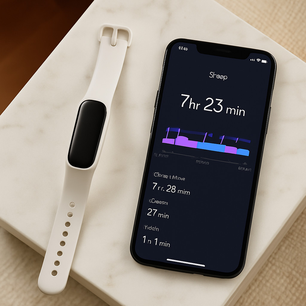 Fitness Tracker Band Slim White Heart Rate Sleep