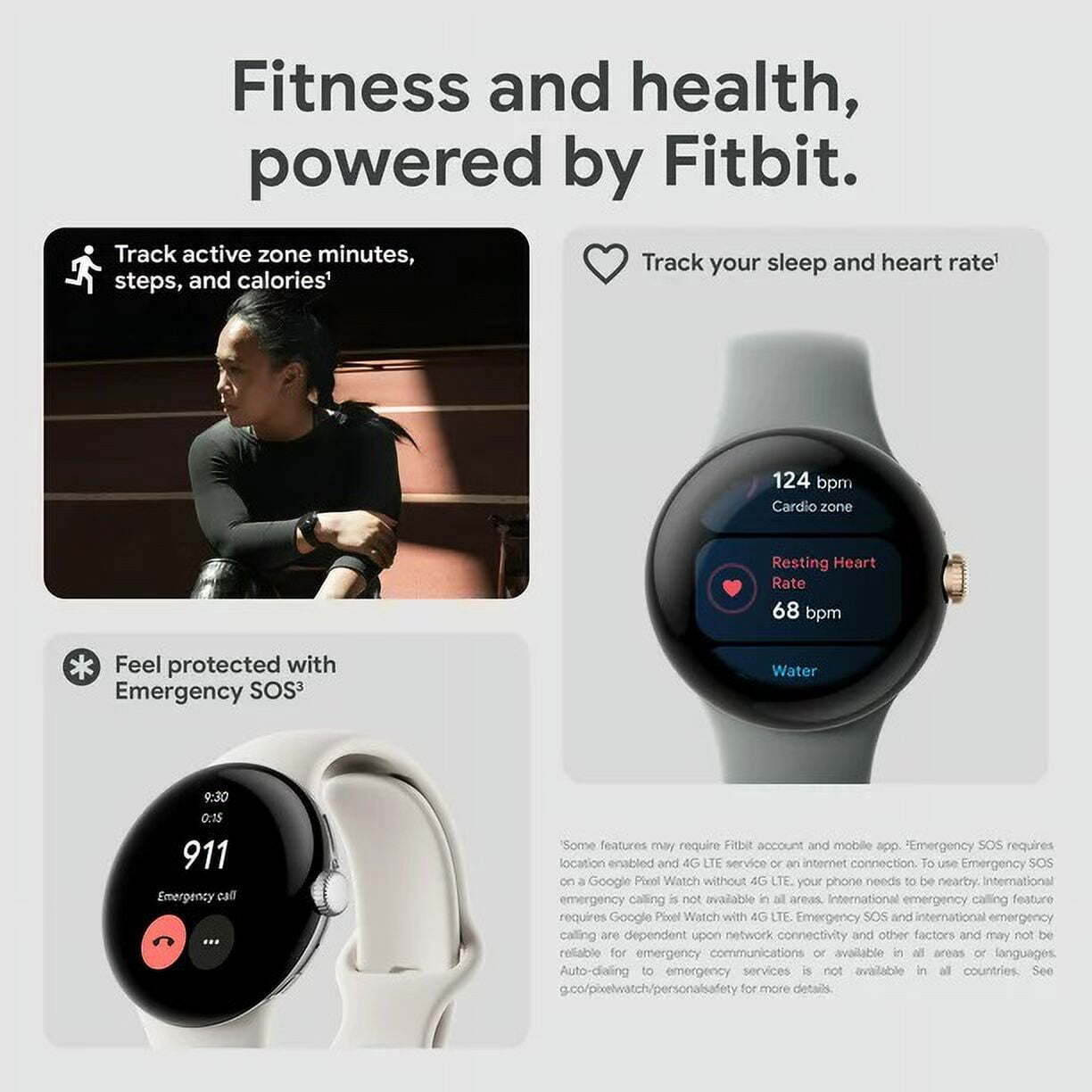 Google Pixel Watch 1st Gen 41mm GPS + Cellular – Gold/Black/Silver- Good