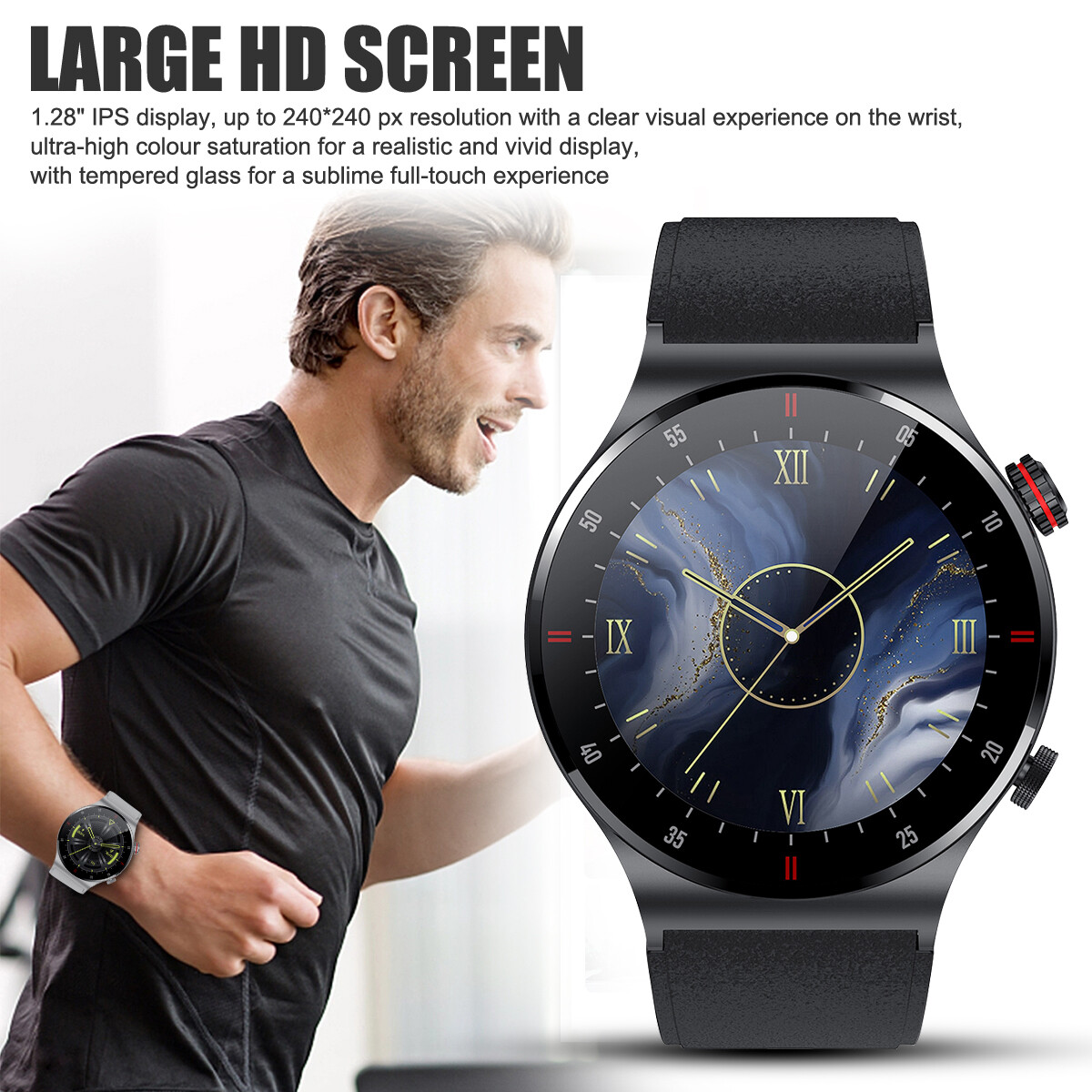 Bluetooth Talking Smart Watch NFC New Waterproof HD Screen For Android IOS Syste