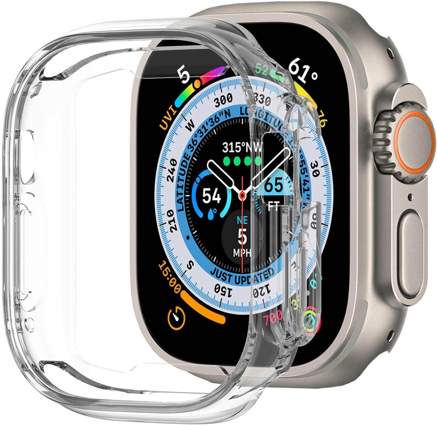 Soft Flexible TPU Cover for 49mm Apple Watch Ultra 3/Ultra 2 Bumper Case