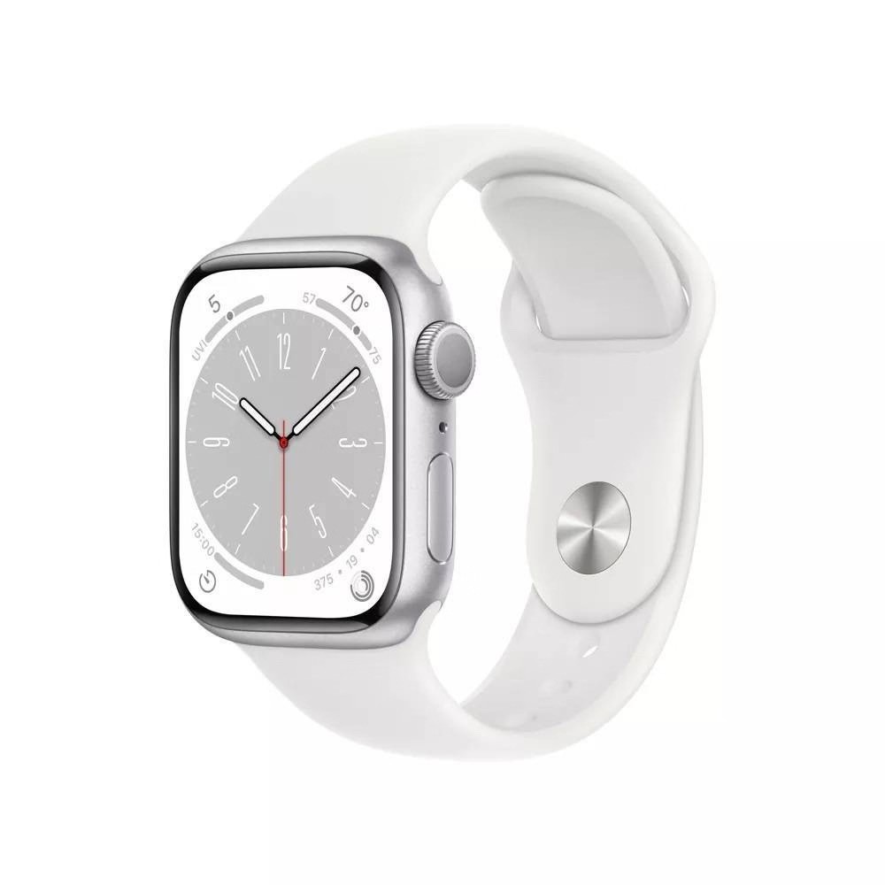 Apple Watch Series 8 (GPS) 45mm Case (Silver) with SportBand OpenBox (VeryGood)