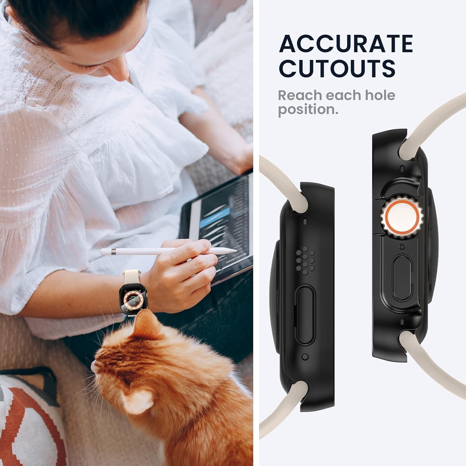 Waterproof Screen Protector Case for Apple Watch Ultra 3/Ultra 2 49mm Bumper