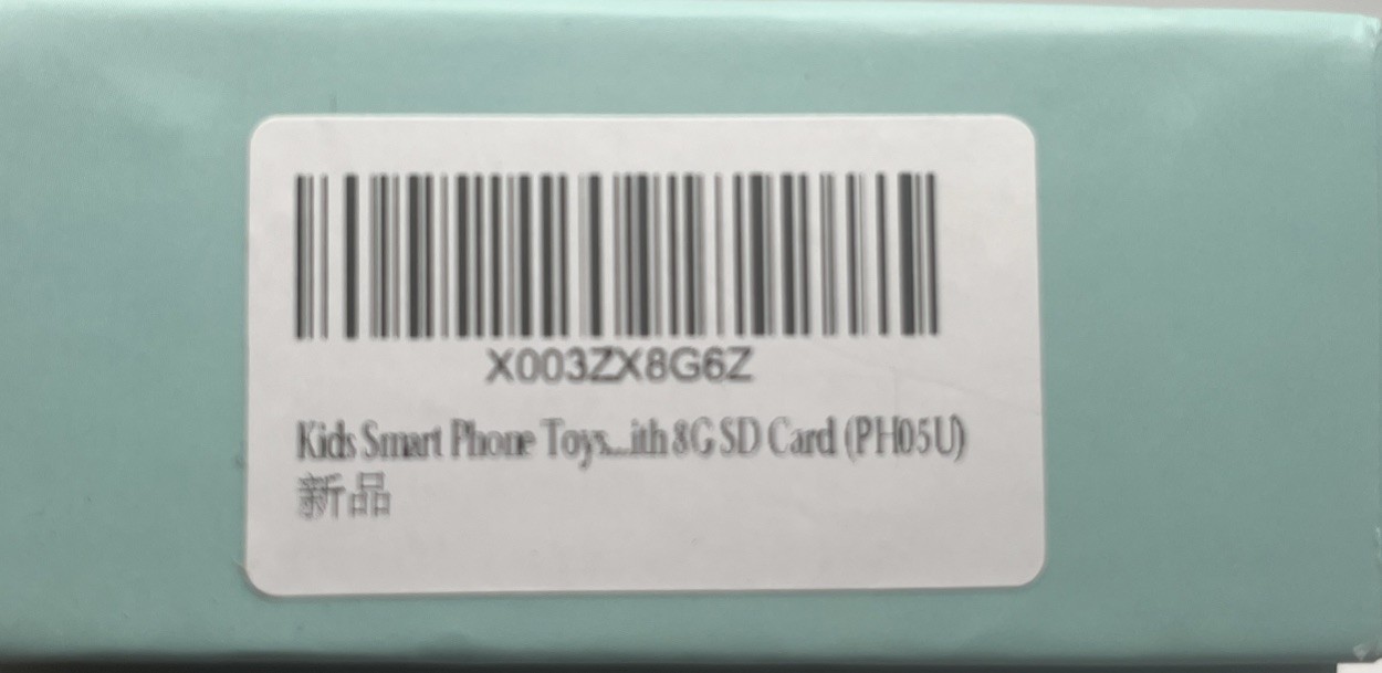 Kids Smart Phone 8GSD Card Color Blue. OPEN Box FREE Shipping