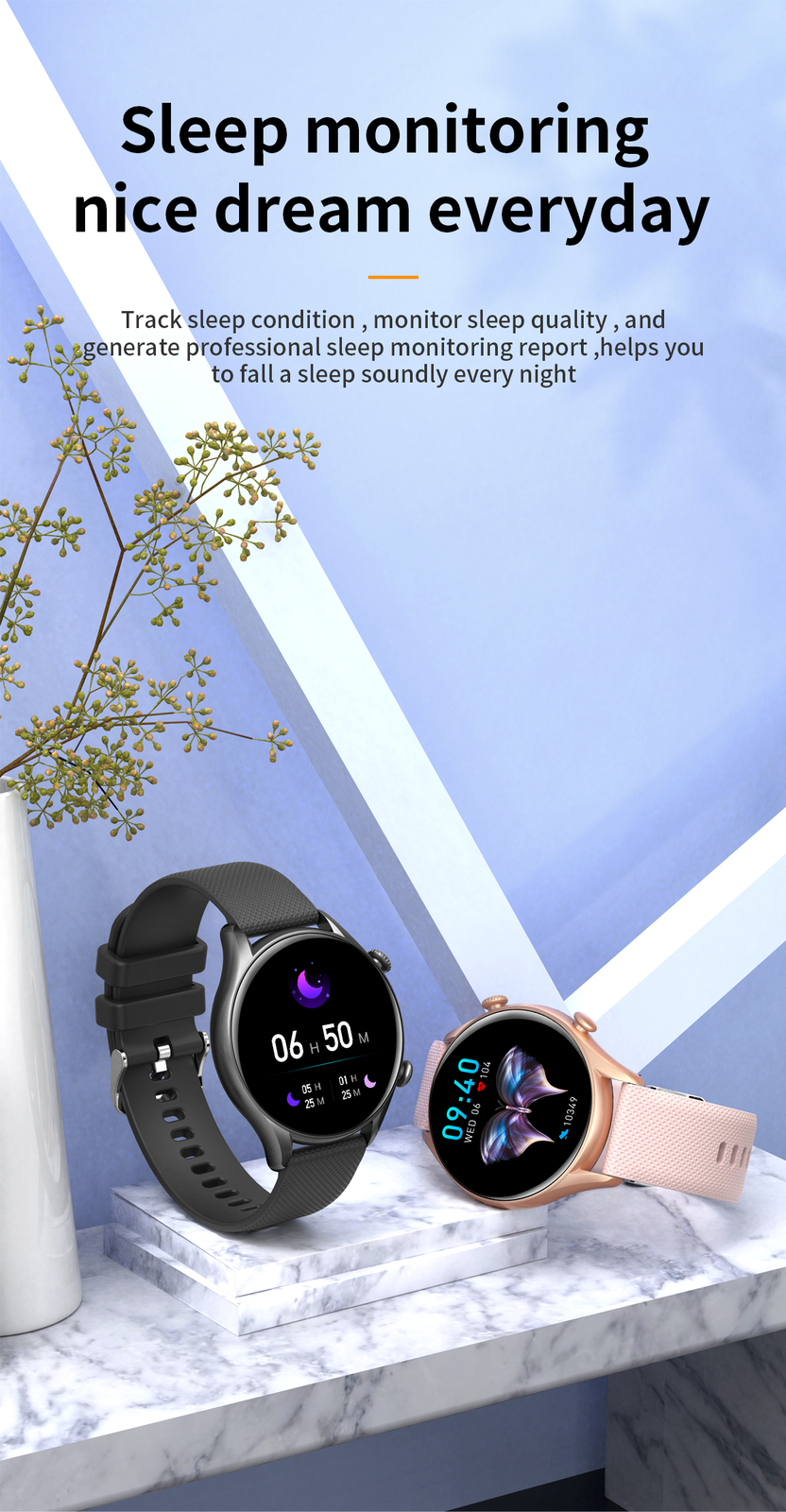 Men Women Smart Watch Waterproof Fitness Bracelet 1.39 inch Smartwatches