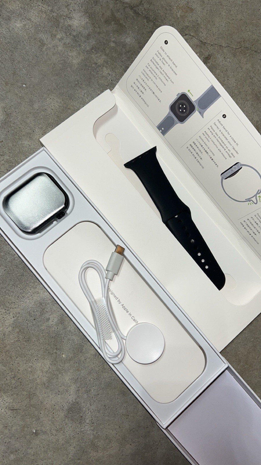 Apple Watch Series 10 (GPS) 46mm w Sport Band M/L Jet Black MWWQ3LW/A 2024 Model