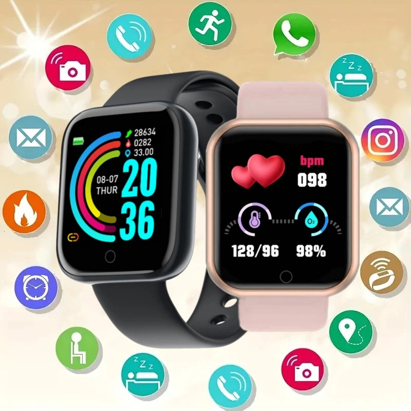 Smart Watch For Women Men Wristwatch Bluetooth Connected Phone Player Music