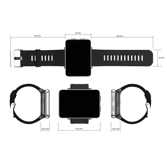 Big Screen 4G LTE 3GB+32GB Android Smart Watch 2.86″ Touchscreen GPS WiFi Camera
