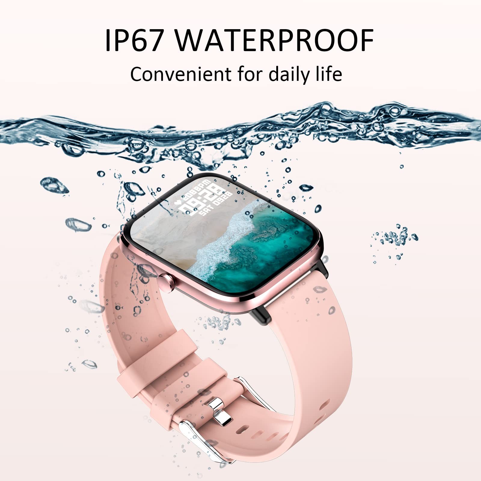 Reloj Inteligente De Pulsera Con Bluetooth Para Mujer Android y iOS iPhone 2026