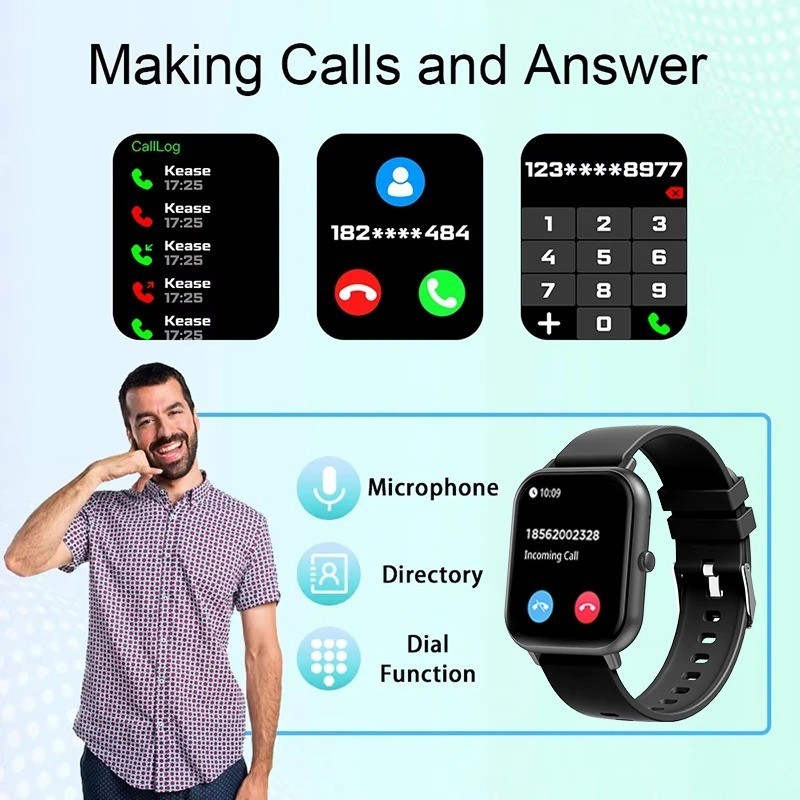 2026 Smart Watch For Men/Women, Waterproof Smartwatch Bluetooth iPhone Samsung